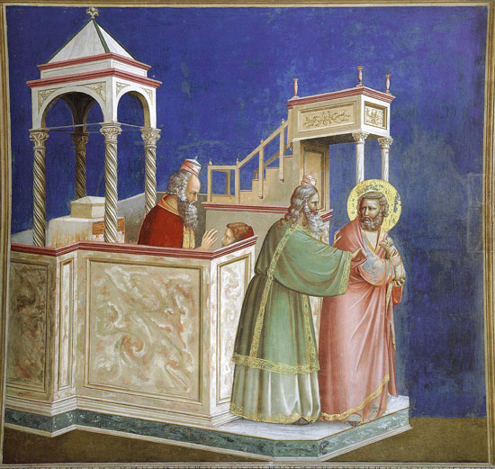 Joachim expelled from the temple, Giotto