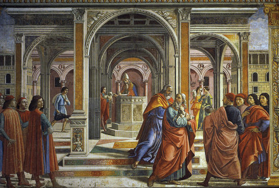 Ghirlandaio, Expulsion of Joachim from the Temple