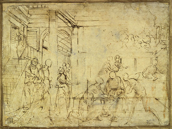 Study for The Birth of the Virgin, Ghirlandaio