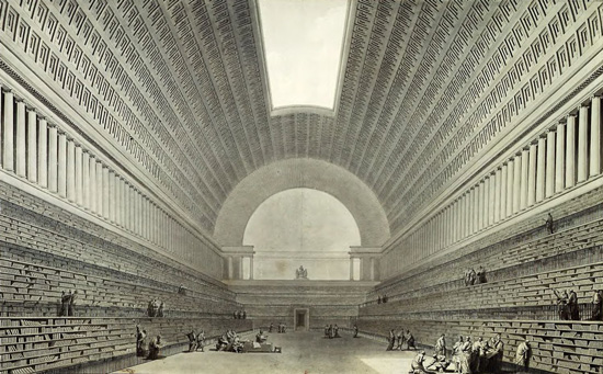 Étienne-Louis Boullée, Deuxieme projet pour la Bibliothèque du Roi (1785)
