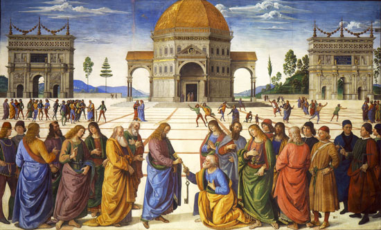 Delivery of the Keys, Pietro Perugino