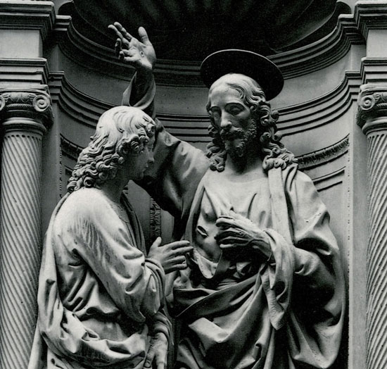 Andrea del Verrocchio, Christ and St. Thomas
