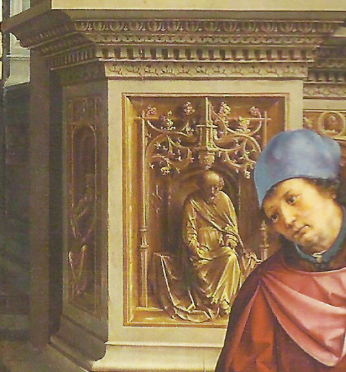 Jan Gossaert, St. Luke Drawing the Virgin (detail)