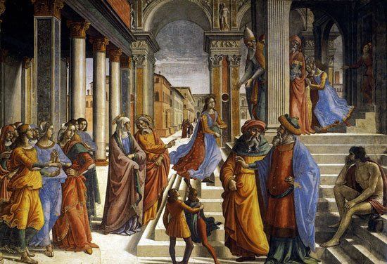 Ghirlandaio, Presentation of the Virgin, Santa Maria Novella, Capella Tornabuoni