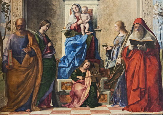 San Zaccaria altarpiece, detail