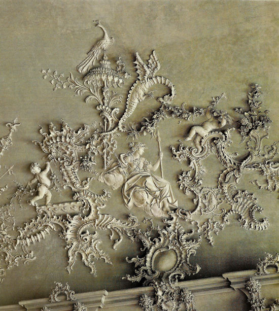 detail of stucco in Weißer Saal, Würzburg