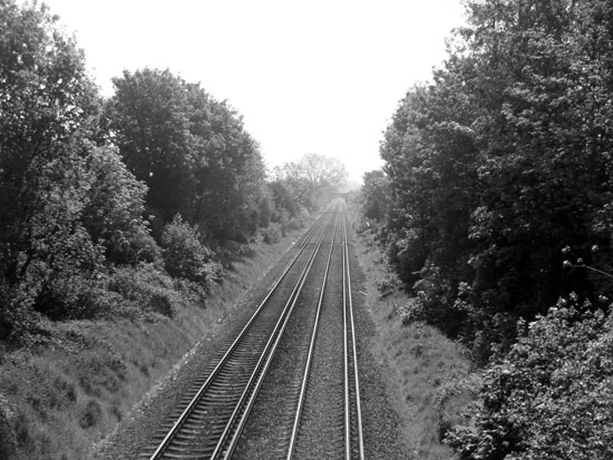 Raiway line near Norbiton